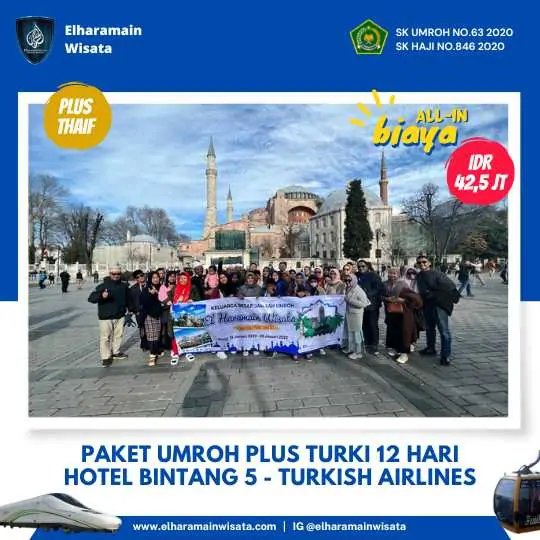 Umroh Plus Turki (Premium) 12D ISTAMBUL - BURSA By Saudia